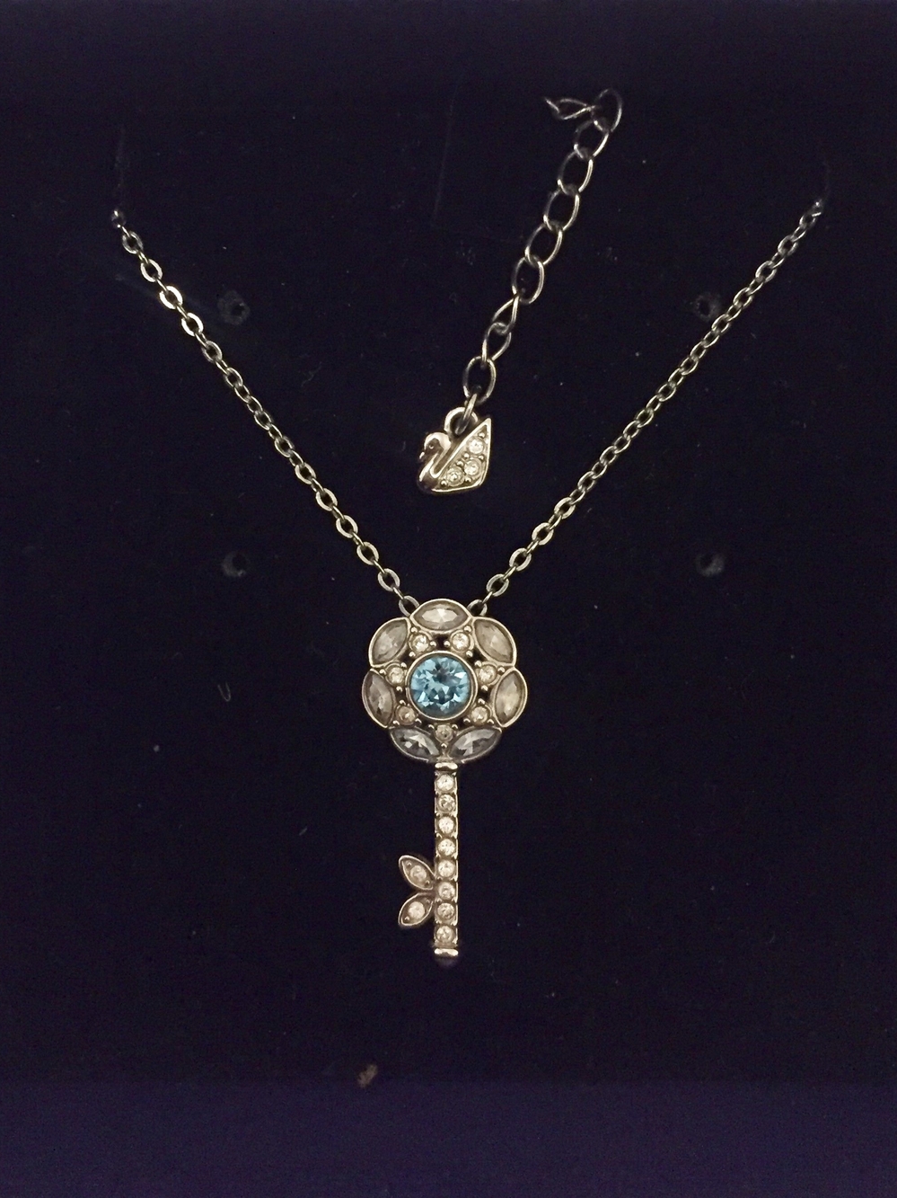 Swarovski Crystal Key Pendant Necklace